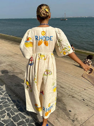 Elsiea | Damen Sommerkleid Mit Muster