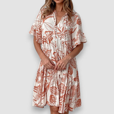 Mia | Bedrucktes Minikleid mit halbem Ärmel