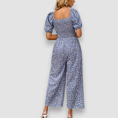 Zala | Blumendruck Weite Beine Jumpsuit