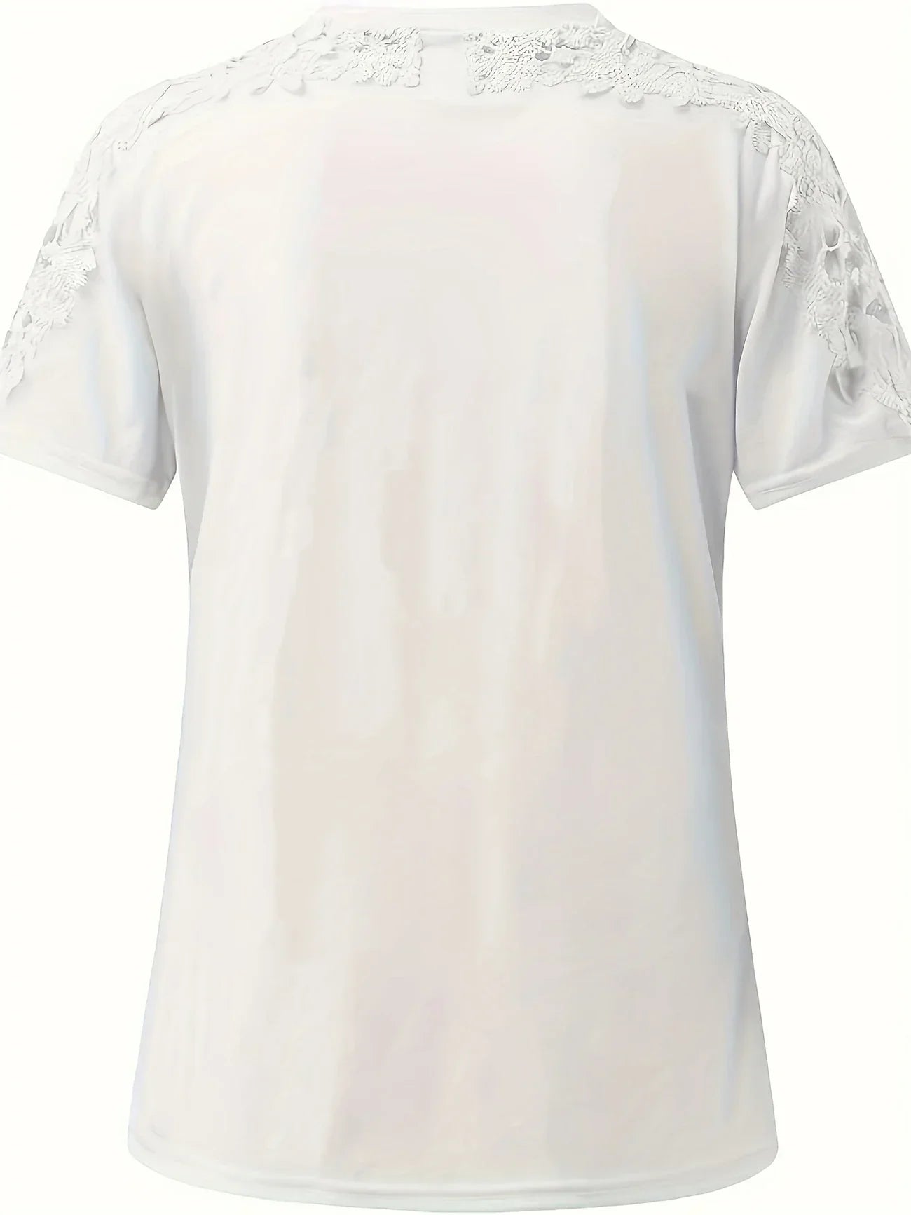 Addison | Elegantes Sommer Kurzarm-T-Shirt mit Spitze