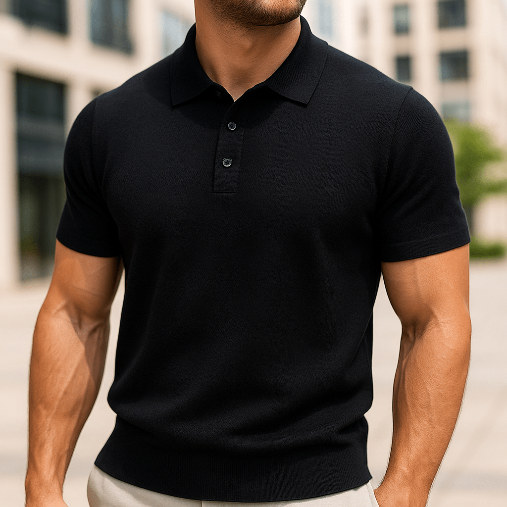 Elian – Edles Merino Polo Slim Fit Pullover