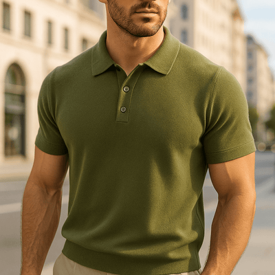 Elian – Edles Merino Polo Slim Fit Pullover