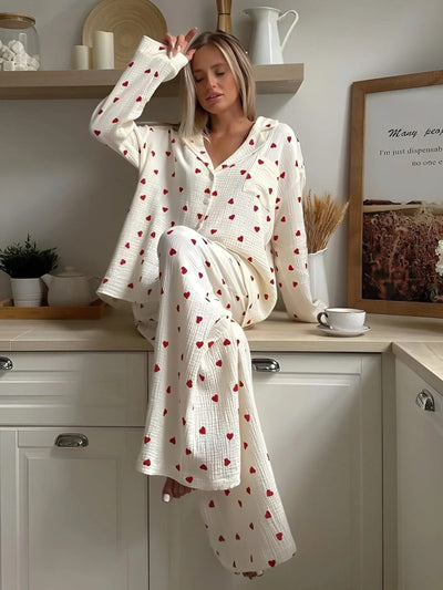 Elisavie - Ästhetisches Herz Pyjama Set