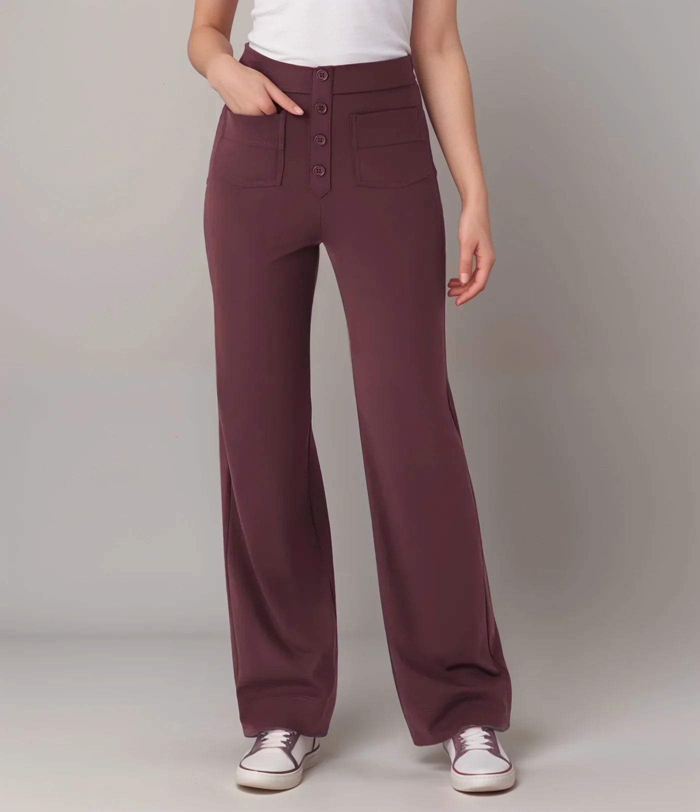 Elisha - Elastische broek met hoge taille - 1+1 kostenlos