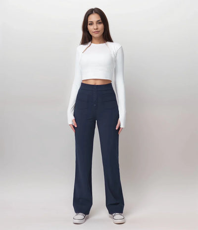 Elisha - Elastische broek met hoge taille - 1+1 kostenlos