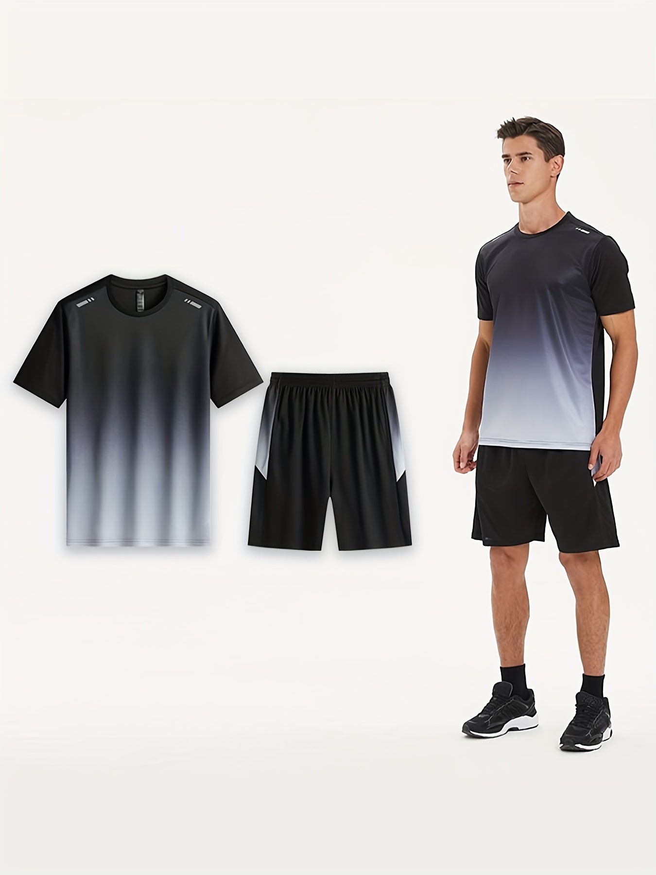 Atmungsaktives Sport-Set für Herren mit T-Shirt und Shorts - PowerMove