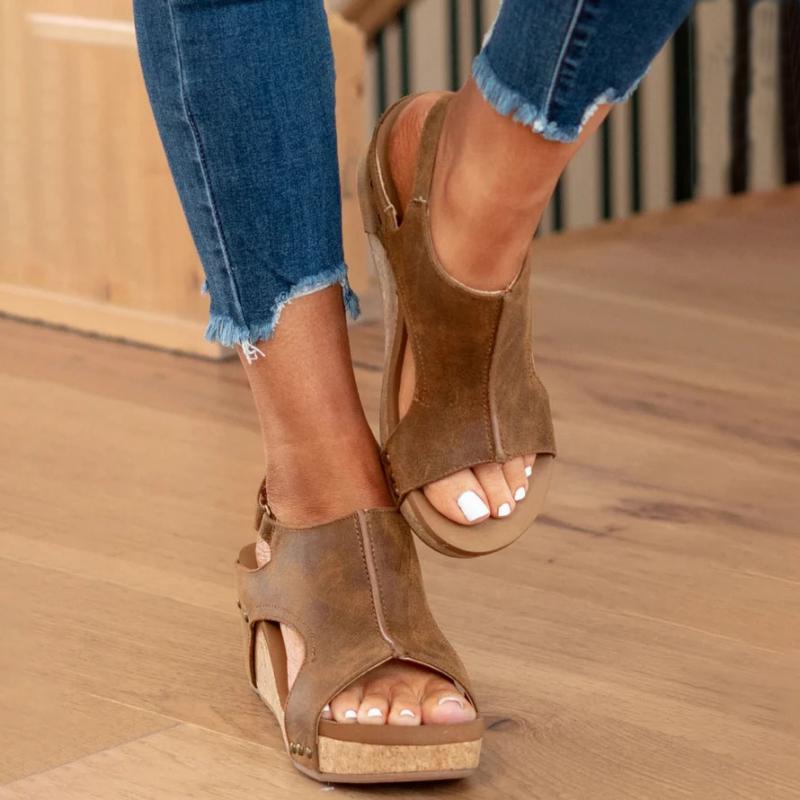 Orthopädische Ledersandalen mit extra Halt für Frauen