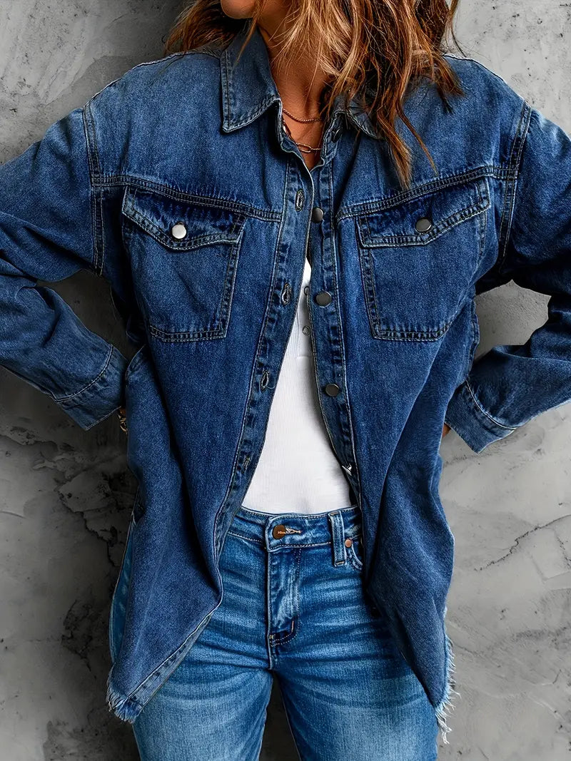 Malika - Langärmelige Denim Jacke