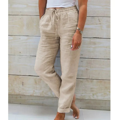 Francesca™ - Hochwertige, atmungsaktive Stretchhose aus Leinen