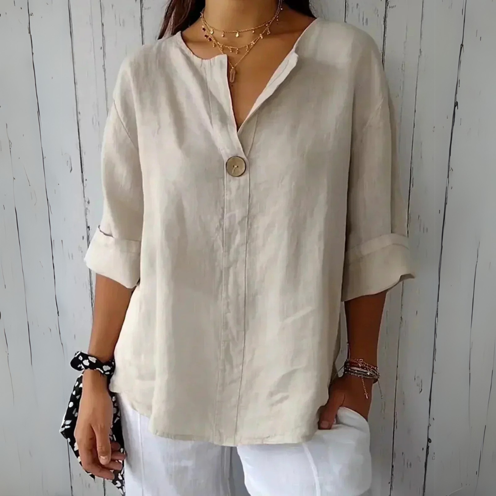 Fredrika Elegante Leinenbluse für Damen