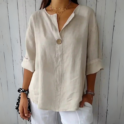 Fredrika Elegante Leinenbluse für Damen