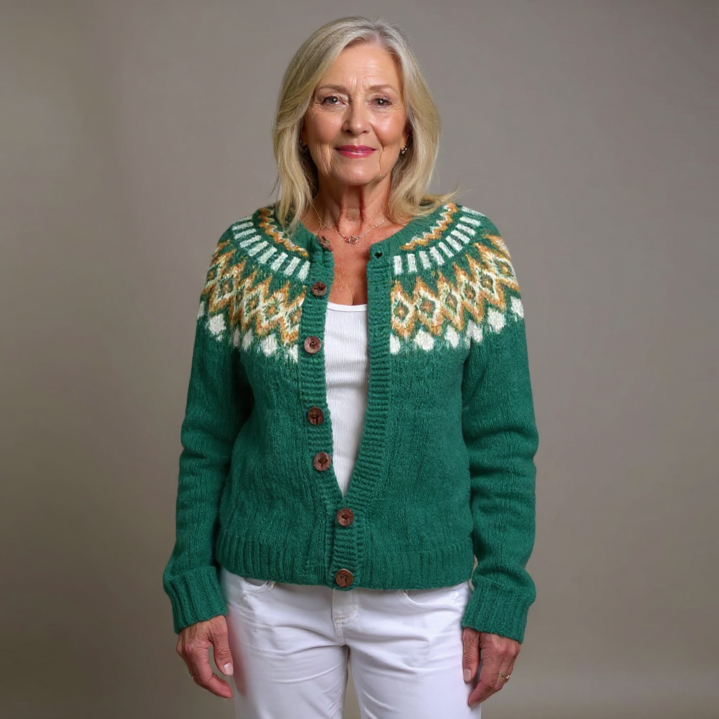 Stephanie | Vintage Isländische Strickjacke