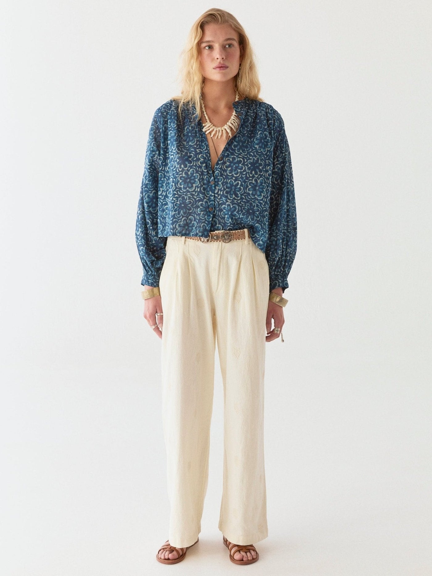 Sylvie | Gaia Bluse - Ozean Meer