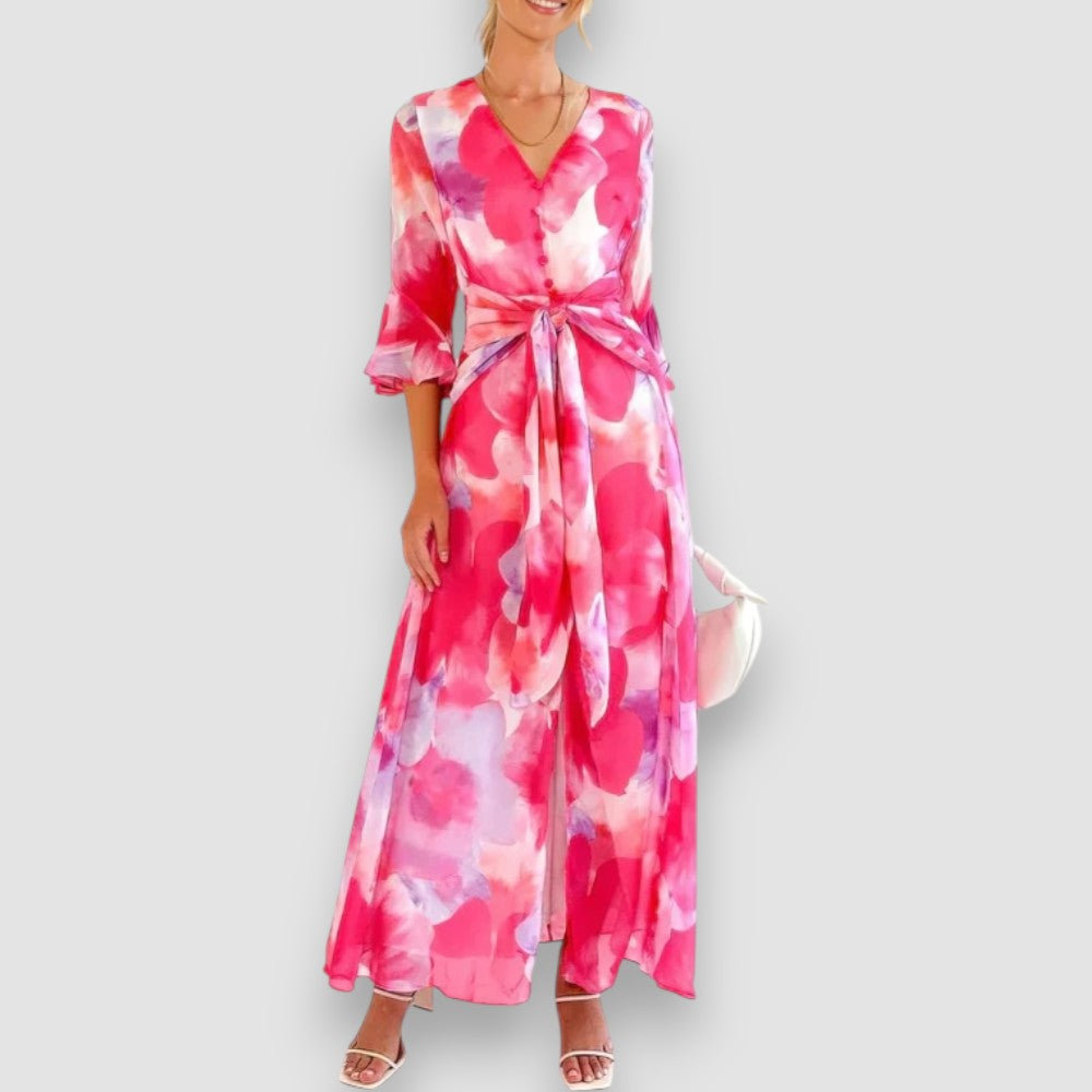 Milly | Langes, lockeres Blumenkleid