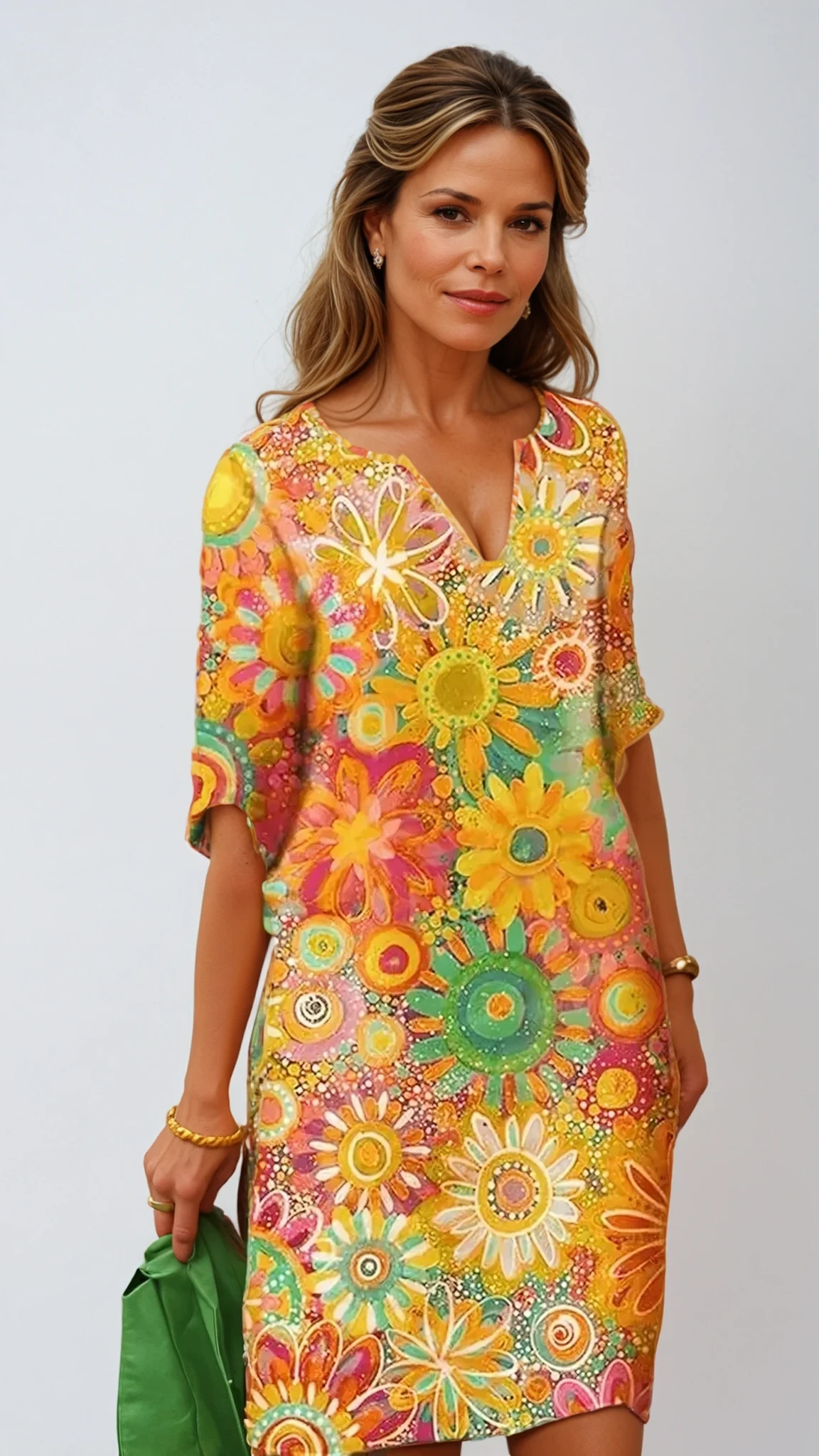 Hannah Kleid | V-Ausschnitt & Blu | Zeitlose Eleganz | Bequeme Passform | Vielseitiger Stil