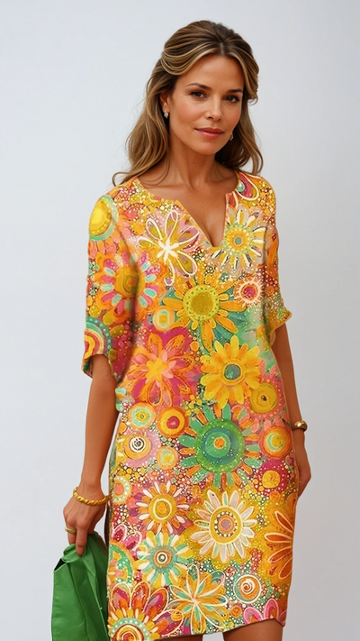 Hannah Kleid | V-Ausschnitt & Blu | Zeitlose Eleganz | Bequeme Passform | Vielseitiger Stil