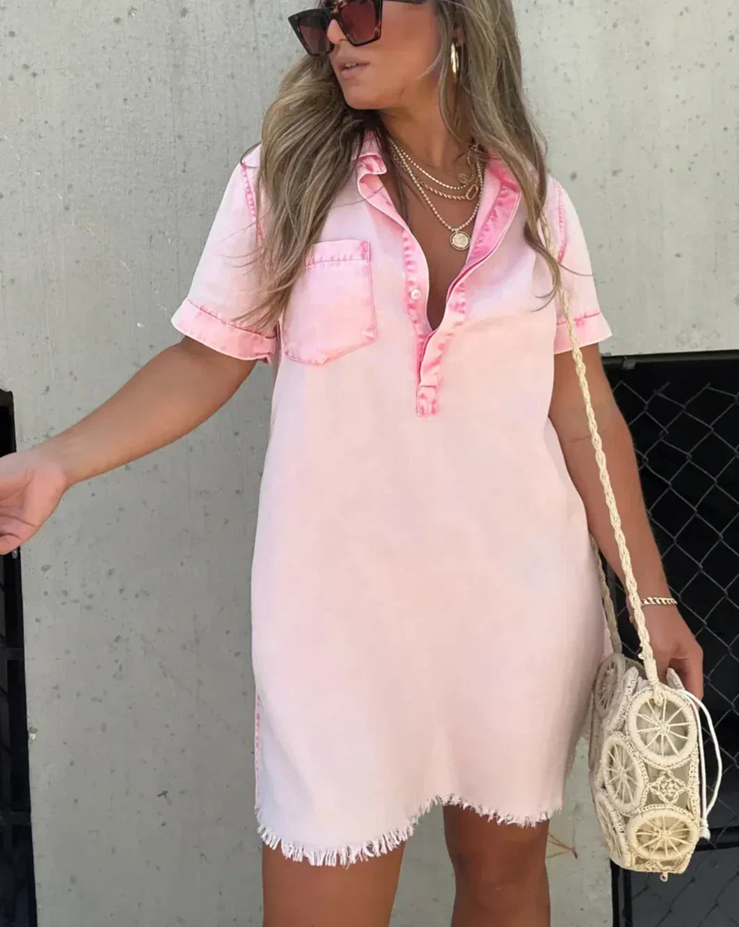 Vera | Elegante Jeanshemdkleid