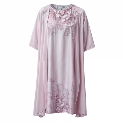 Stilvol Geblümtes A-Linien Kleid mit Weste für Damen – Miray