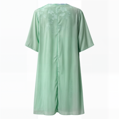 Stilvol Geblümtes A-Linien Kleid mit Weste für Damen – Miray