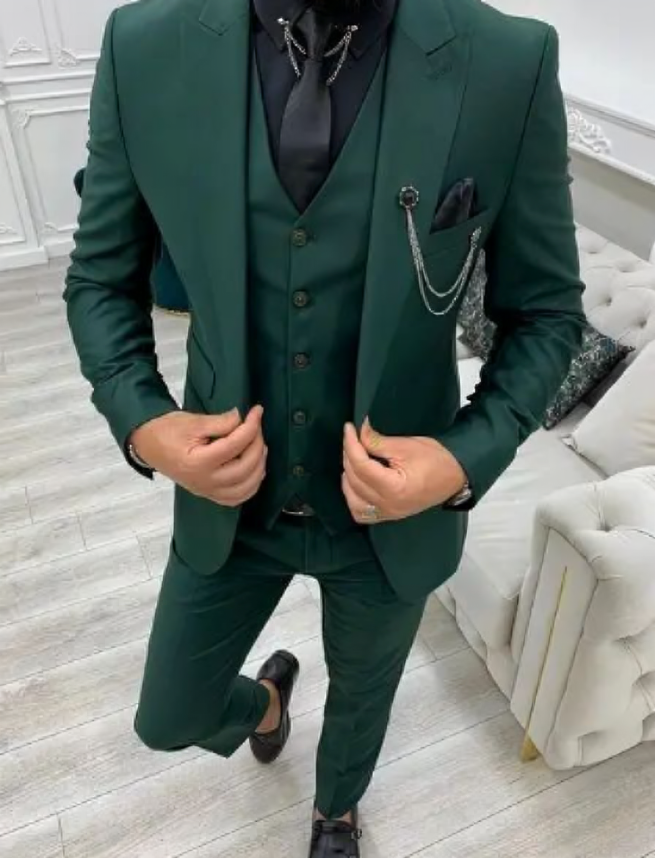 Herren Modisch Modern Hochzeitsgast Anzug Set | 3-teiliges Set