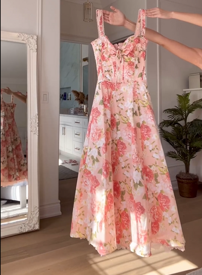 Rosalina - Rosa Blumenkleid