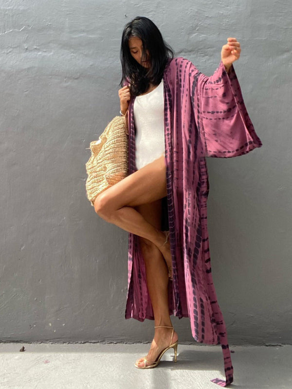 Gewebter Kimono mit Bindegürtel – Leona