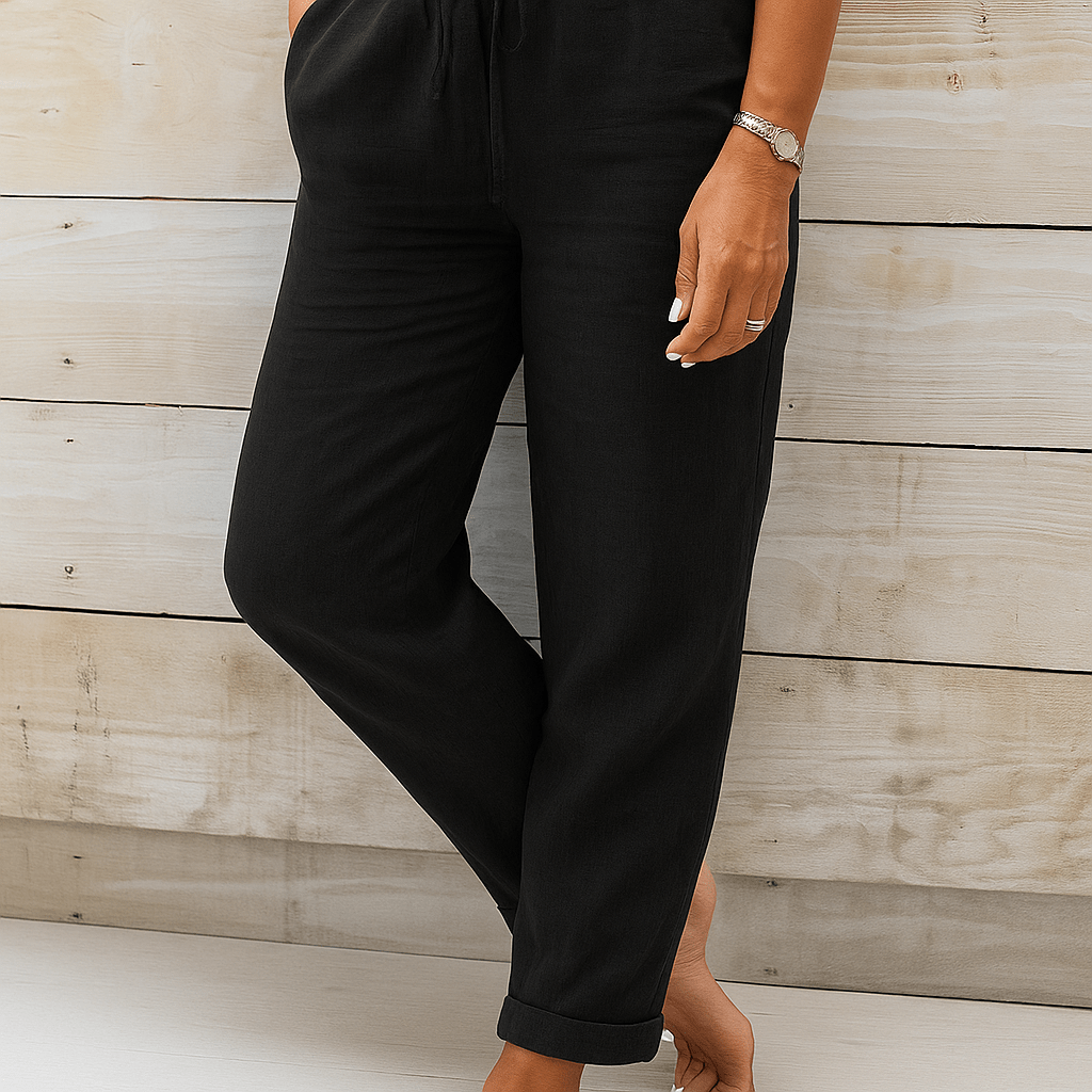 Isavie - Stilvolle Leinenhose mit weitem Bein
