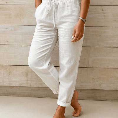 Isavie - Stilvolle Leinenhose mit weitem Bein