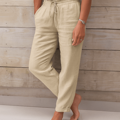Isavie - Stilvolle Leinenhose mit weitem Bein