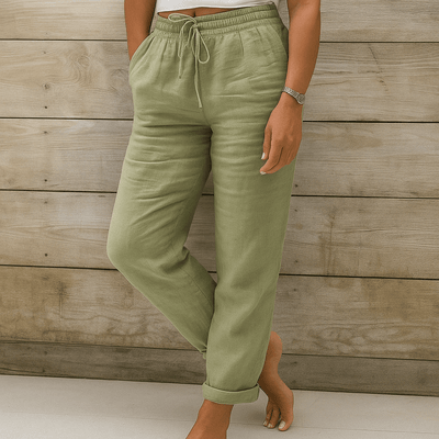 Isavie - Stilvolle Leinenhose mit weitem Bein
