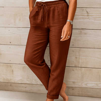 Isavie - Stilvolle Leinenhose mit weitem Bein