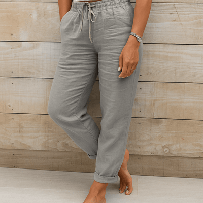 Isavie - Stilvolle Leinenhose mit weitem Bein