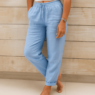Isavie - Stilvolle Leinenhose mit weitem Bein
