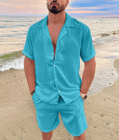Jasper – Elegantes Kurzarmhemd & Shorts Set