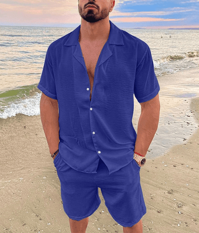 Jasper – Elegantes Kurzarmhemd & Shorts Set