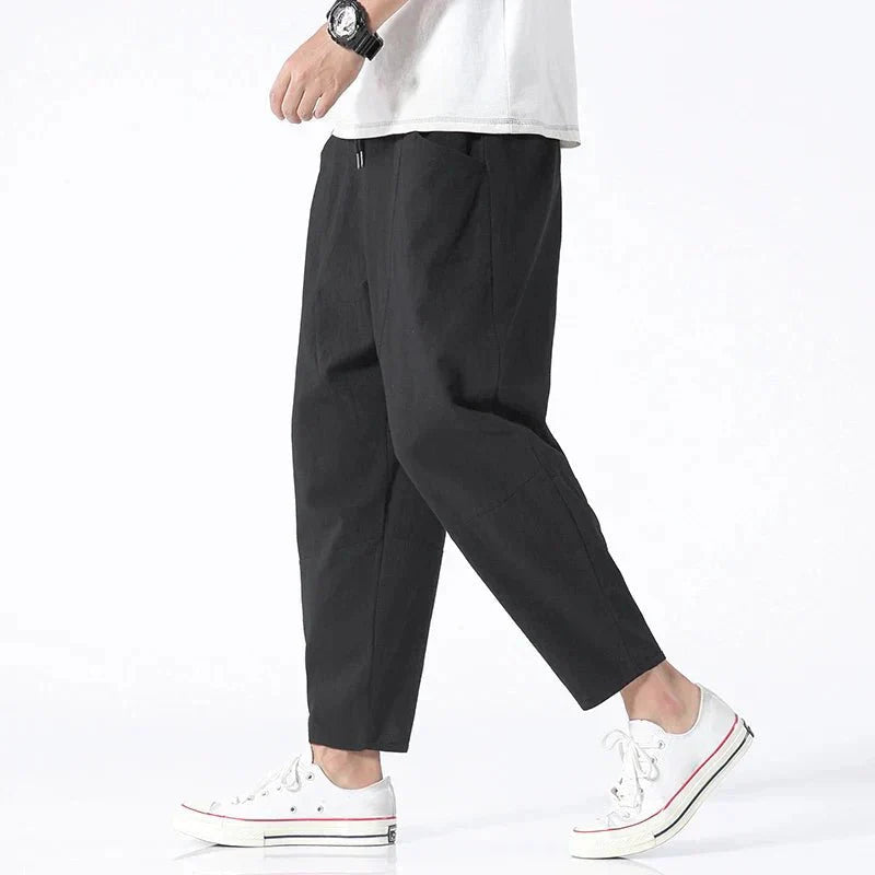 Johann – Leinen Cropped Hose