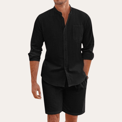 Joris - Modernes Leinen Set mit Hemd und Shorts