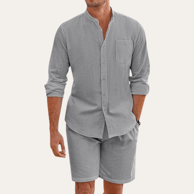 Joris - Modernes Leinen Set mit Hemd und Shorts