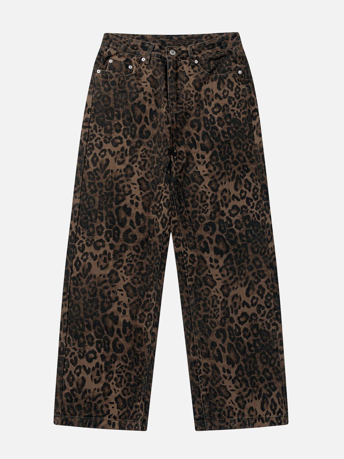 Alfie | Vintage Jahrhundert-Leopardenprint Jeans