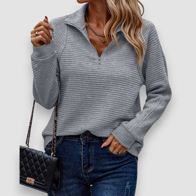 Lilly | Pullover mit halbem Reißverschluss