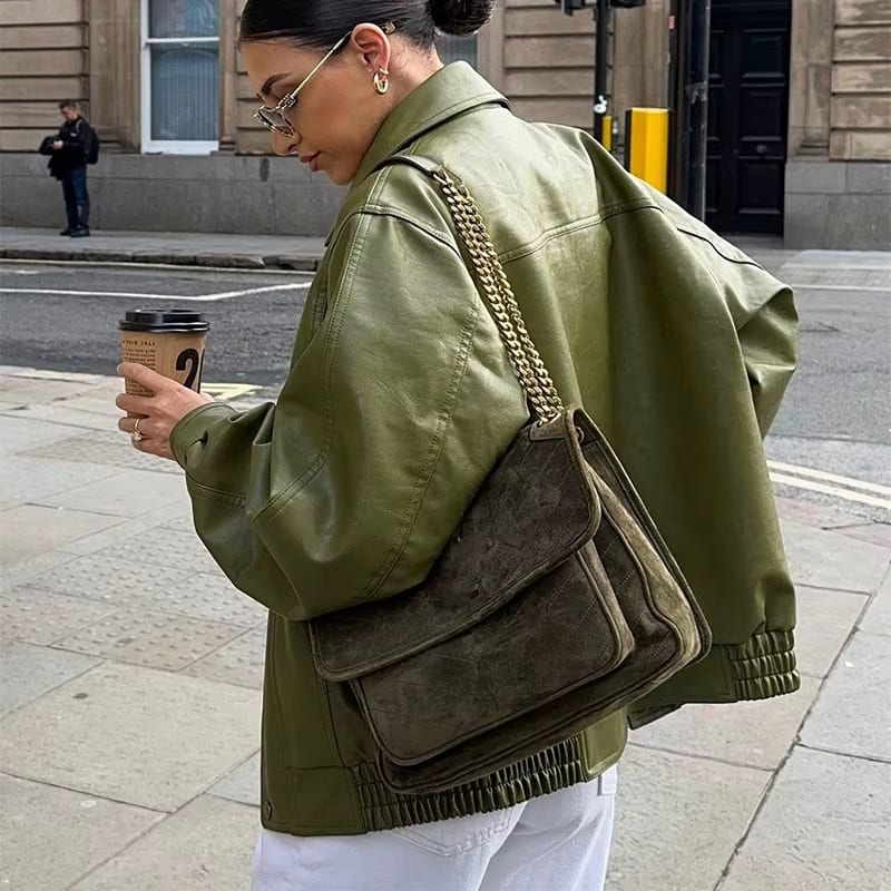 Katia™ - Zeitlose Lederjacke in Übergröße