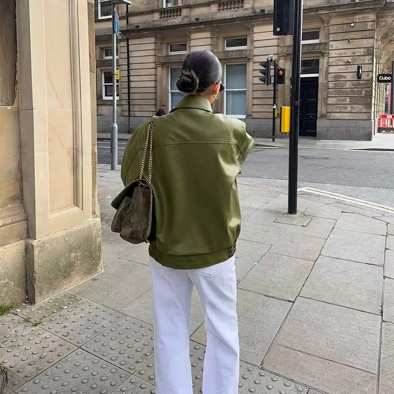 Katia™ - Zeitlose Lederjacke in Übergröße