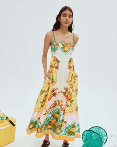 Basha - Damen Graffiti Druck Swing Kleid