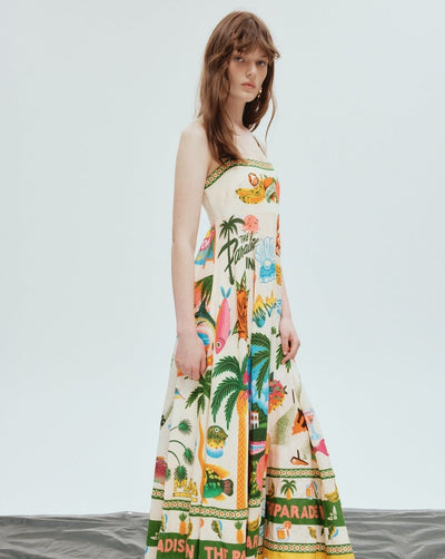 Basha - Damen Graffiti Druck Swing Kleid