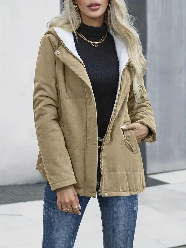 Dorothea | Eleganter Mantel mit Kapuze