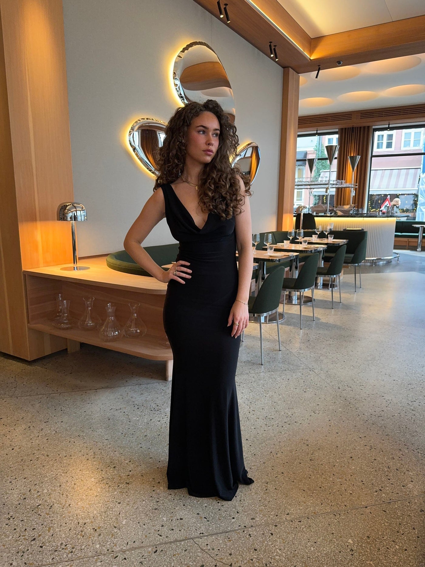 Damen Maxikleid ärmellos Baumwolle V-Ausschnitt für Sommer & Party