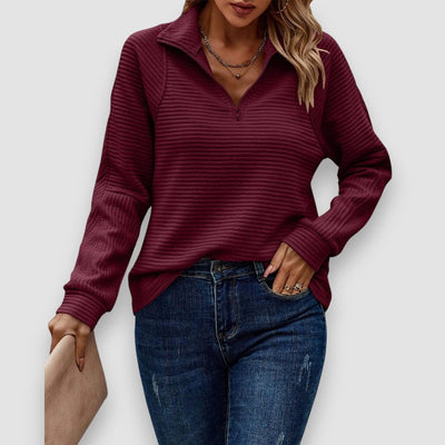 Lilly | Pullover mit halbem Reißverschluss