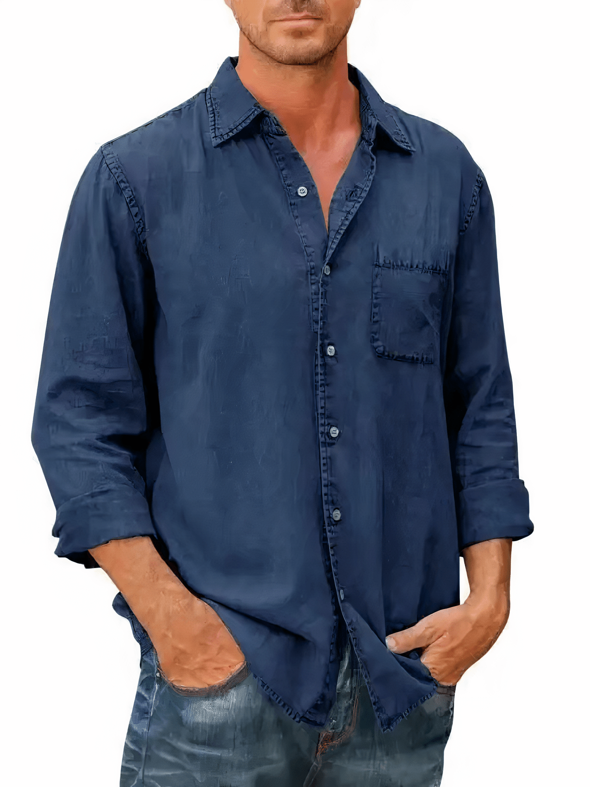 Leandro – Elegantes Denim-Hemd