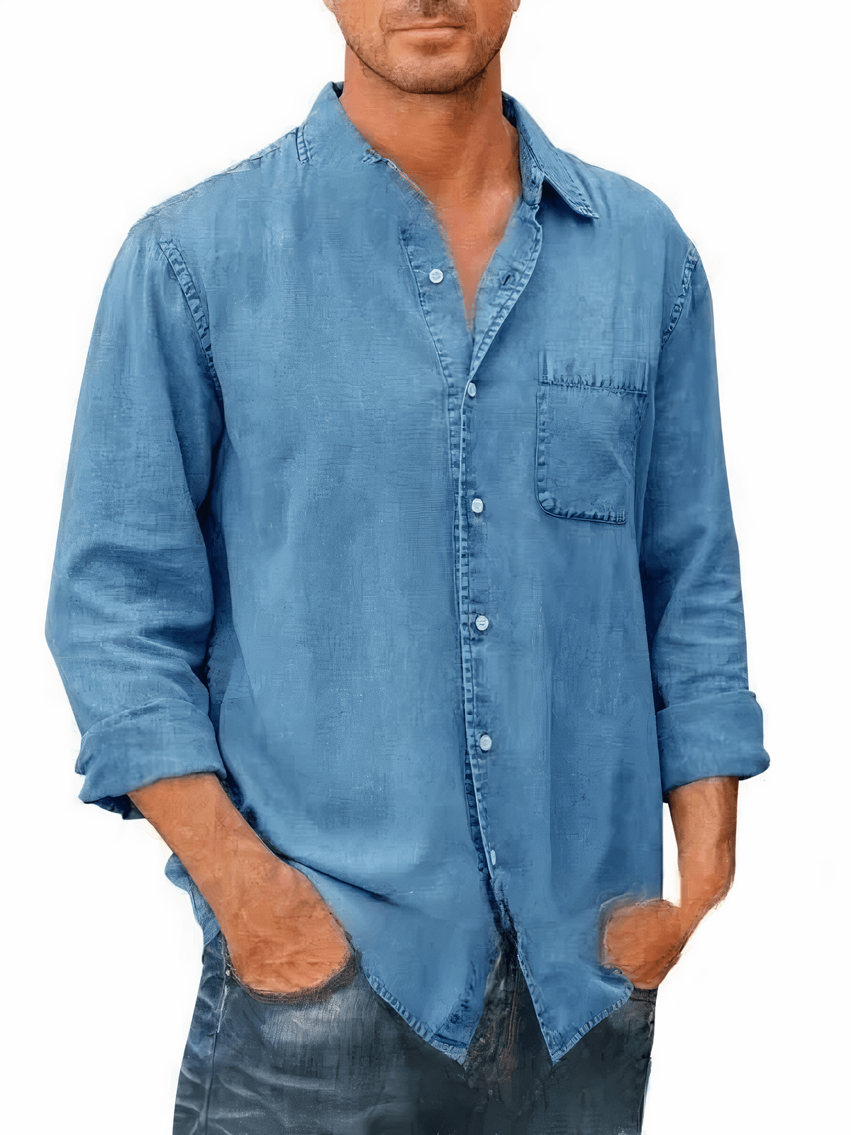 Leandro – Elegantes Denim-Hemd