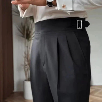 Lenox – Elegante Hochgeschnittene Hose mit Faltentaschen